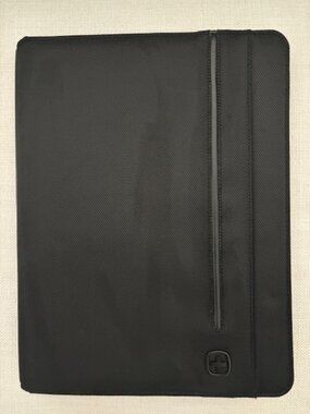 Wenger Swiss Army Black Portfolio with Zipper Closure